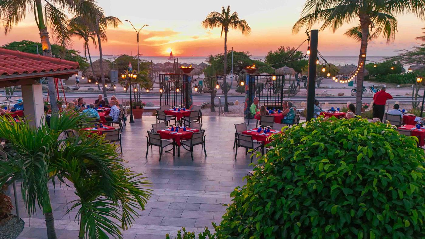 Os melhores lugares para jantar com vista em Aruba