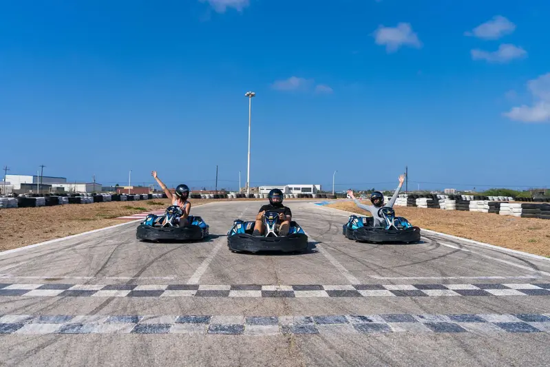 Racing at Bushiri Karting