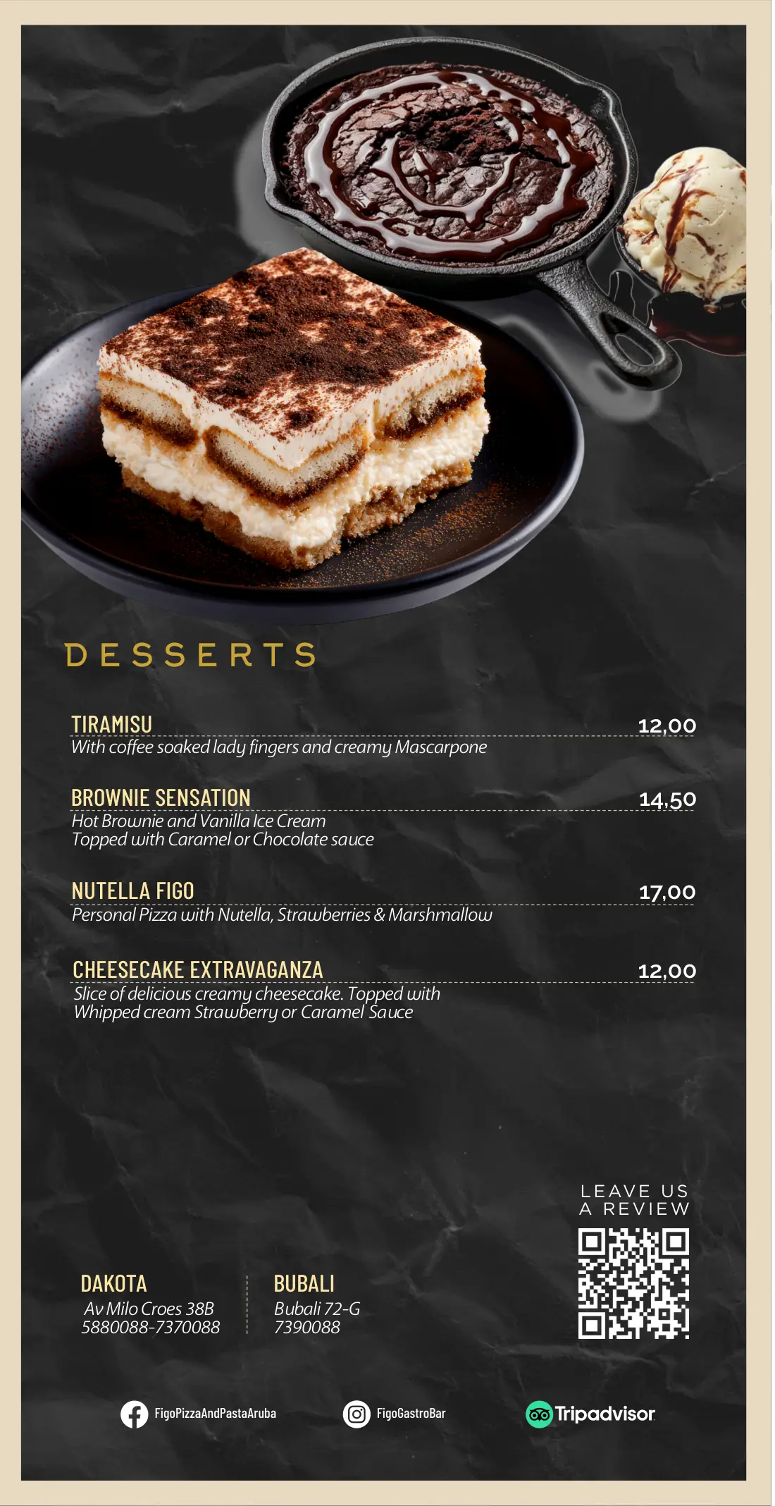 Figo Pizza & Pasta menu