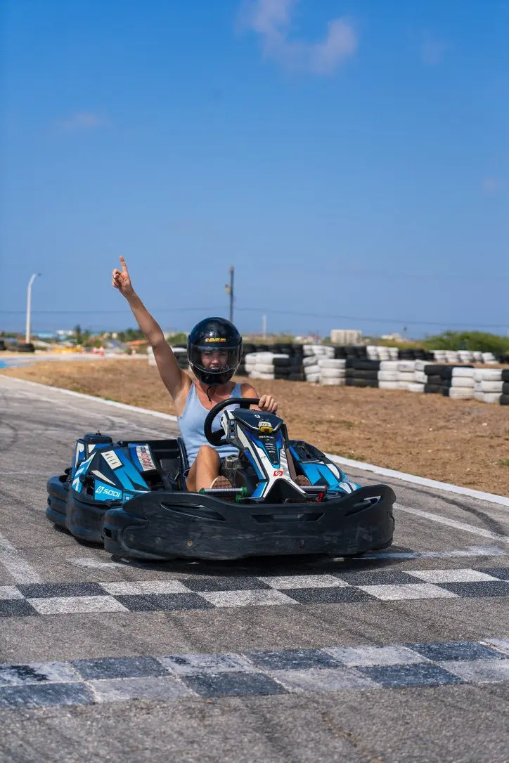 Racing at Bushiri Karting