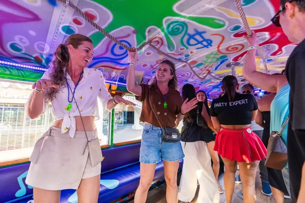 The colourful Chogogo Tours party bus