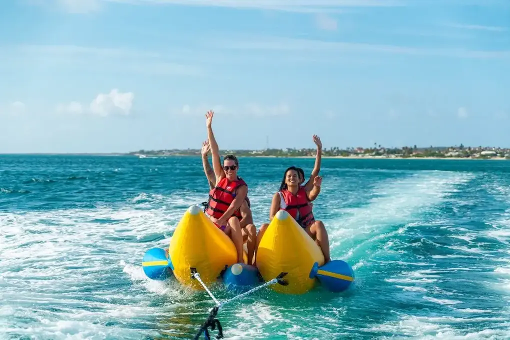 Our team on the Delphi Watersports banana boat