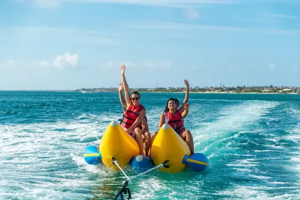 Our team on the Delphi Watersports banana boat