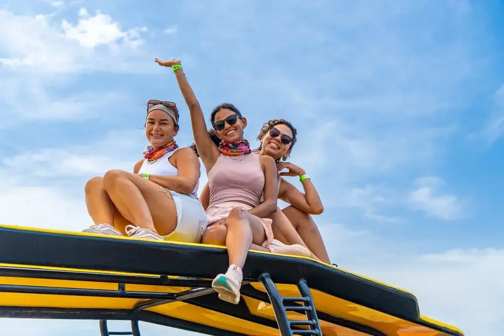 Talitha and friends on top of the ABC Tours UTV